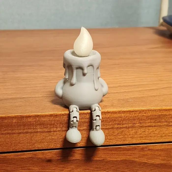 Figurine de bougie lumineuse imprimée en 3D
