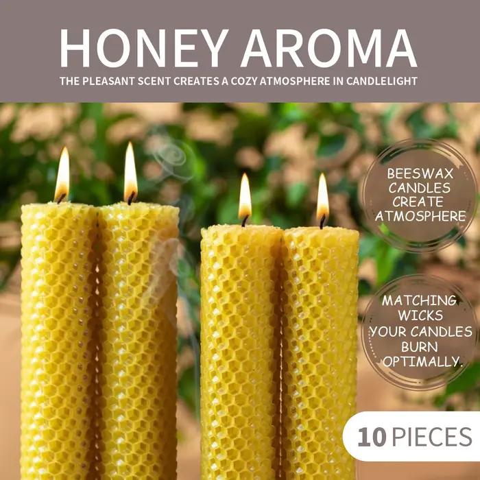 Bougies d'art en cire d'abeille faites à la main pour une ambiance unique et relaxante, décor de maison, cadeau romantique, utilisation quotidienne et occasions spéciales