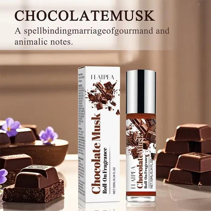 Parfum de chocolat aux musques de Noël, parfum de noix de coco naturel, durable et populaire, parfum à bille, cadeau pour femmes, parfait pour les vacances et les occasions spéciales