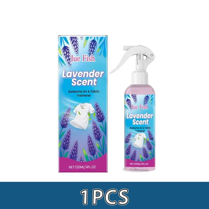 Spray rafraîchissant pour tissus, éliminateur d'odeurs, parfum de lavande, formule antistatique pour vêtements et linge de nuit, doux sur tissus, 120ml
