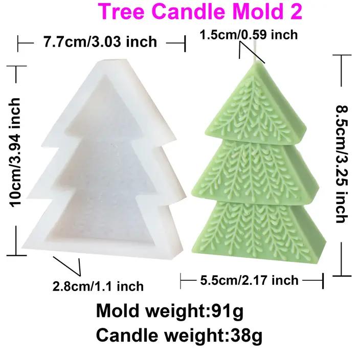 Moule à bougie de noël créatif, bonhomme de neige/arbre voiture/maison/arbre en forme d'arbre, brico