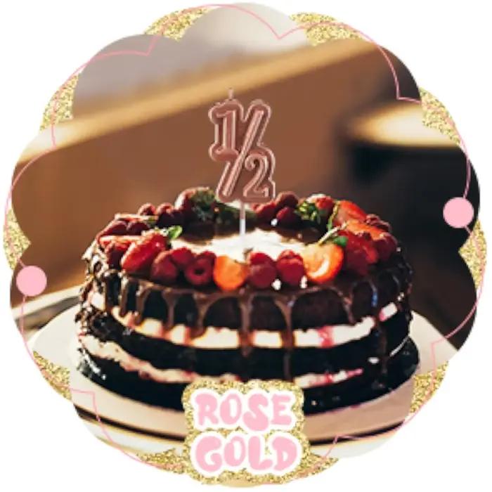 Bougie demi-anniversaire en cire de qualité pour bébé de 1 à 1.5 ans, bleu, or, rose, rouge, pour anniversaire et cérémonies spéciales