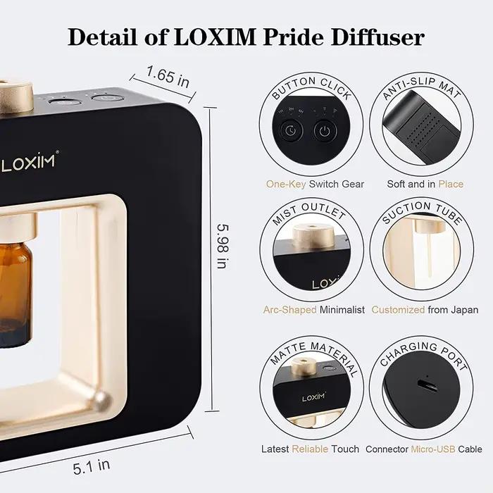 Diffuseur d'arôme nébulisant pour château essentiel, machine d'aromathérapie portable et silencieux, blanc, pour détente et bien-être à la maison et en déplacement