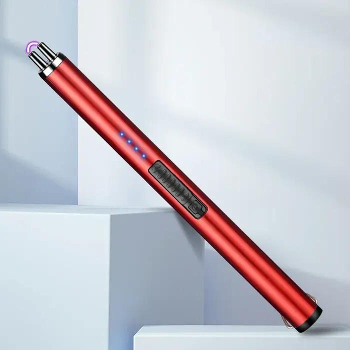 Briquet à bougie électrique coupe-vent sans flamme rechargeable par USB pour cuisine et barbecues sécurité bouton couleur choix occasions spéciales