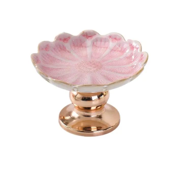 Bougeoir en céramique de style européen créatif, chandelier romantique de luxe pour bureau et décoration intérieure occasions spéciales