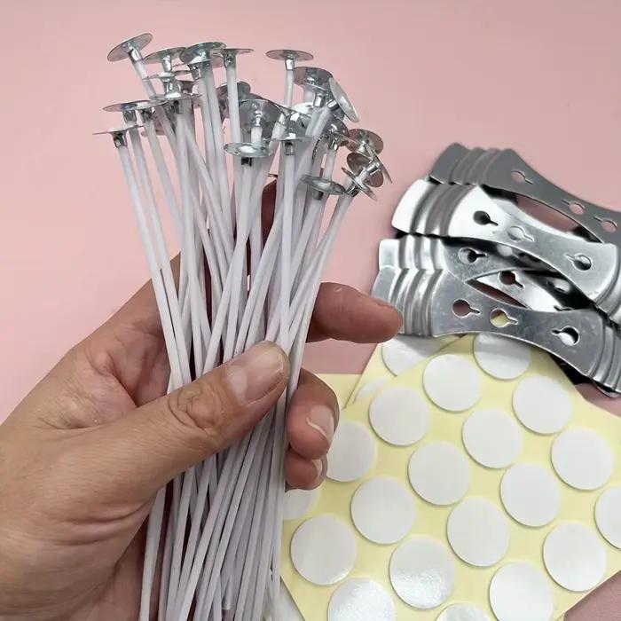 Kit de bricolage pour la fabrication de bougies avec mèches en coton ciré et autocollants pour mèches occaions spéciales fabrication artisanale atmo douce et apaisante maison chambre salon