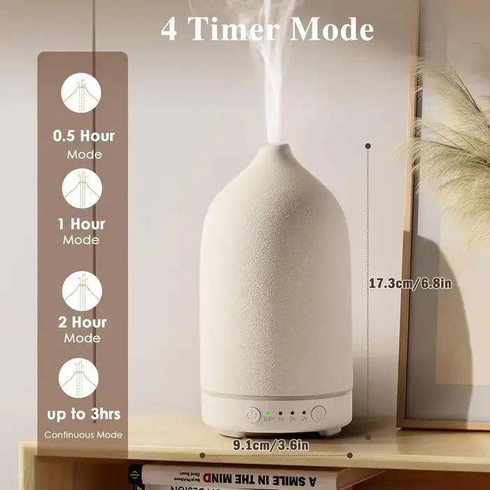 Diffuseur d'huiles essentielles à ultrasons en céramique