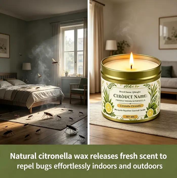 Bougie parfumée à l'huile essentielle de citronnelle | Module de rédaction de contenu produit complet 1 : Informations