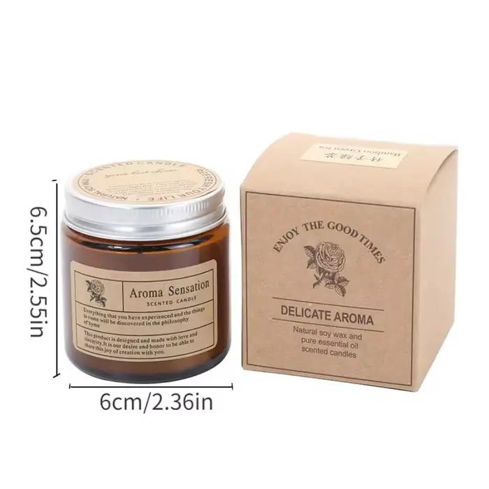 Bougie parfumée faite à la main en cire de soja