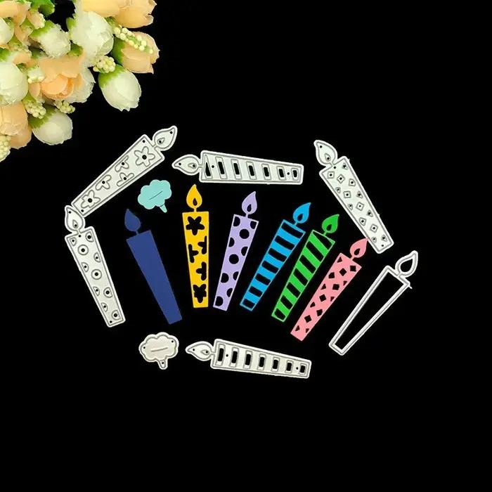 Matrices de découpe en métal pour étiquettes d'anniversaire timbres scrapbooking gaufrage artisanal modèle galets projet bricolage occassions spéciales
