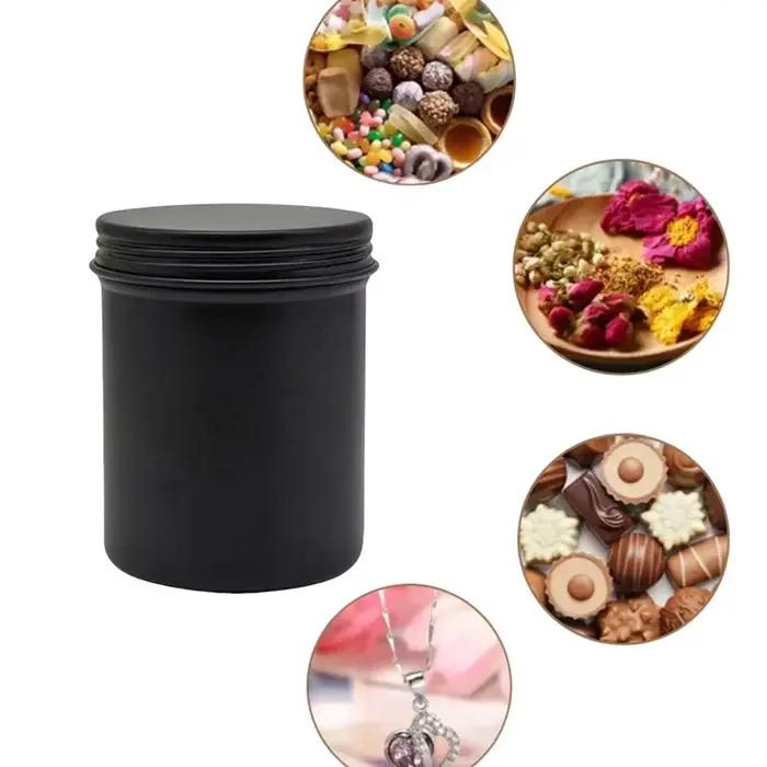 Boîtes de bougies en métal noir de 200ml, 12 pièces, boîtes de thé portables, pots de bougies d'aromathérapie faits à la main, conteneurs de stockage de crème cosmétique