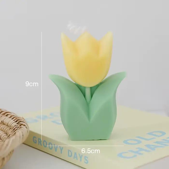 Bougie d'aromathérapie fleur de tulipe pour filles