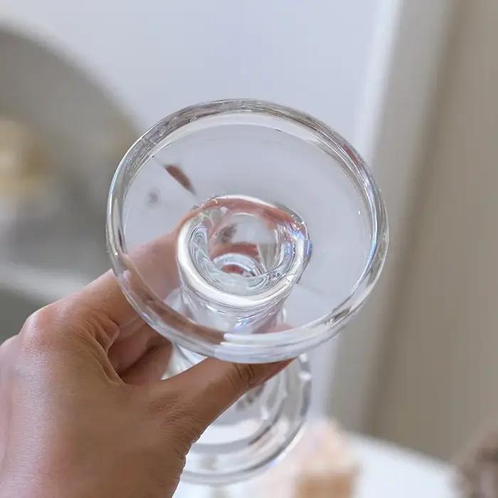 Bougeoir en cristal Vintage français de luxe romain