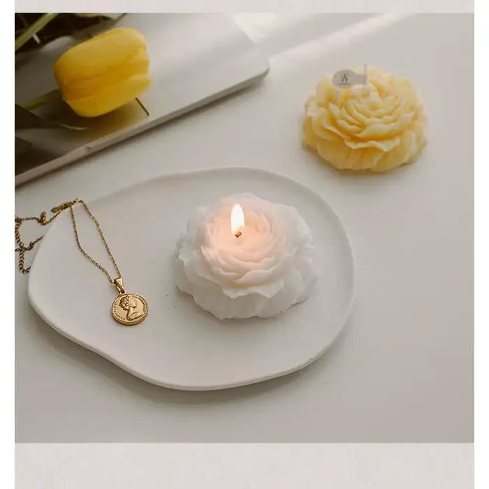 Bougie parfumée en forme de fleur de pivoine aromathérapie faite à la main pour décoration de la maison et relaxation chambre à coucher spa occasions spéciales
