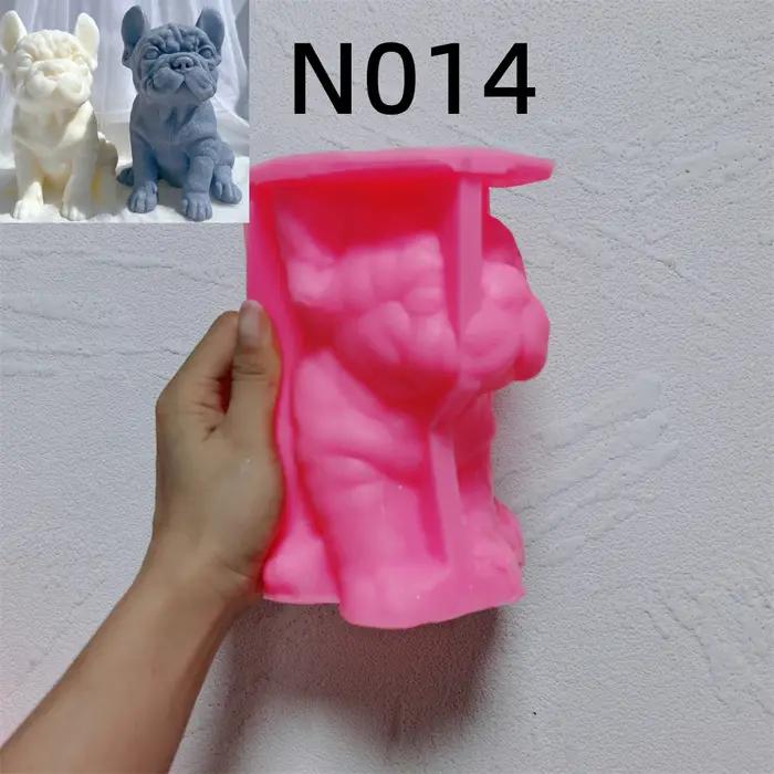 Moule à bougie bouledogue français, chiots d'animaux, cire de soja, en Silicone, chiot, amoureux des chiens, décoration de maison