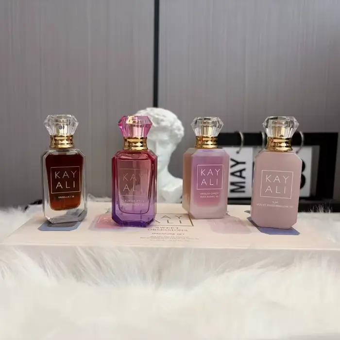 Coffret de parfums miniatures KAYALI 4 pièces avec notes gourmandes et florales pour femmes et hommes occasions spéciales et quotidienne