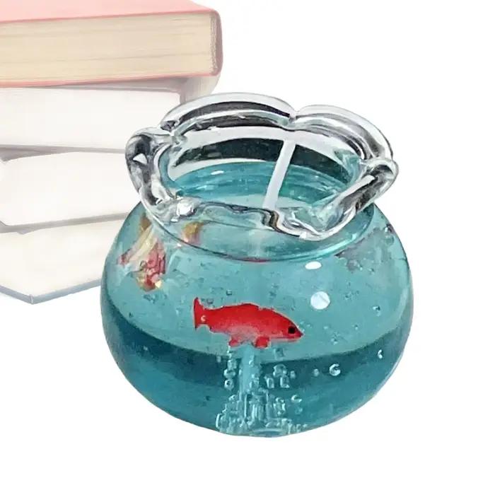 Mini bougie décorative en forme d'aquarium à bulles