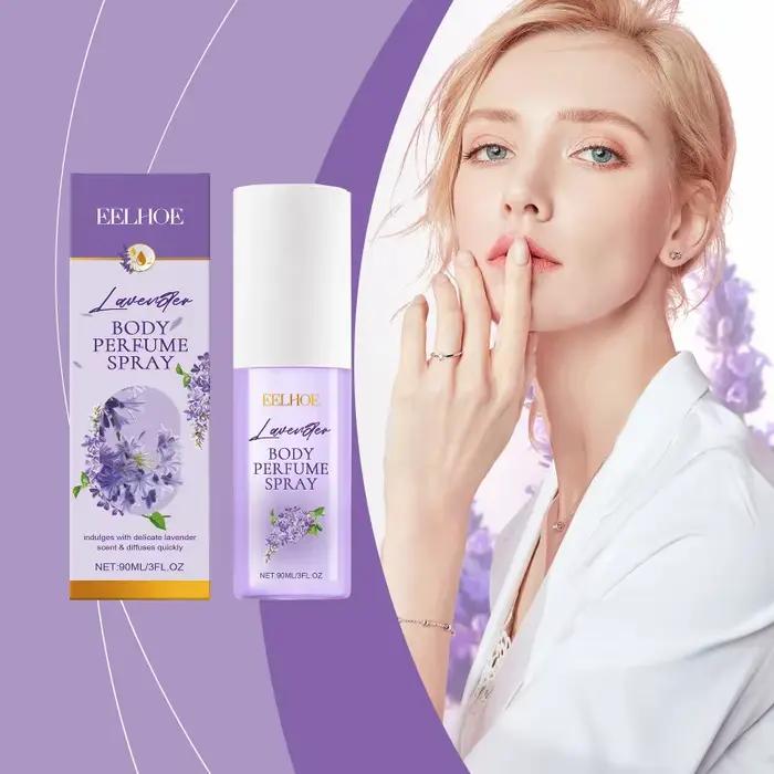 EELHOE Spray corporel aromathérapeutique à la lavande, parfum léger et durable, agréable parfum de lavande, spray parfumé aux fleurs fraîches