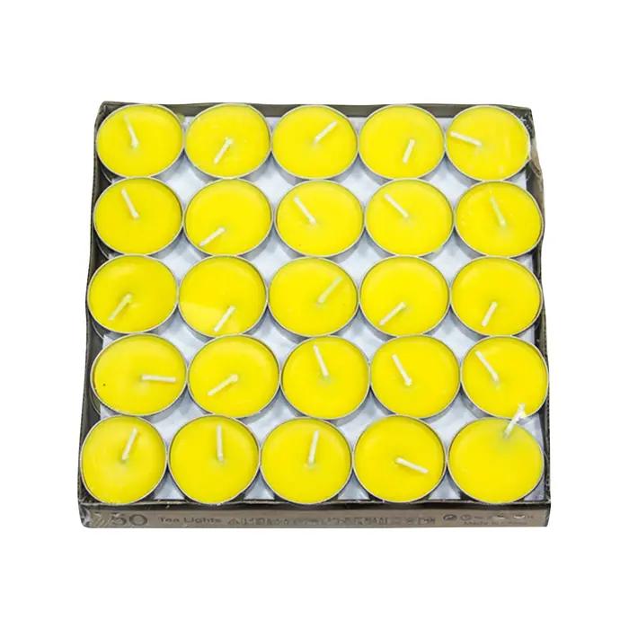 Bougies parfumées à la citronnelle pour camping et décoration d'intérieur résistantes aux insectes avec flamme colorée et variété de couleurs pour diverses occasions