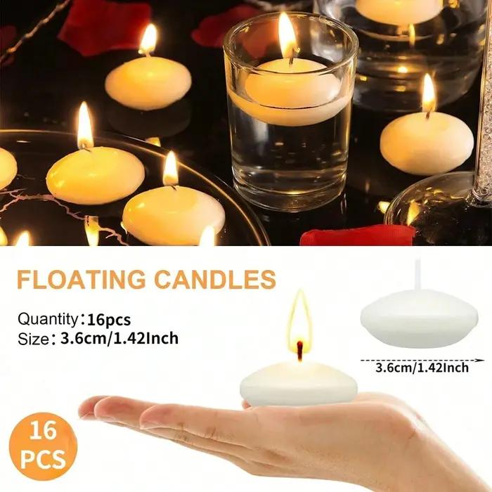 Bougies flottantes à disques non parfumés