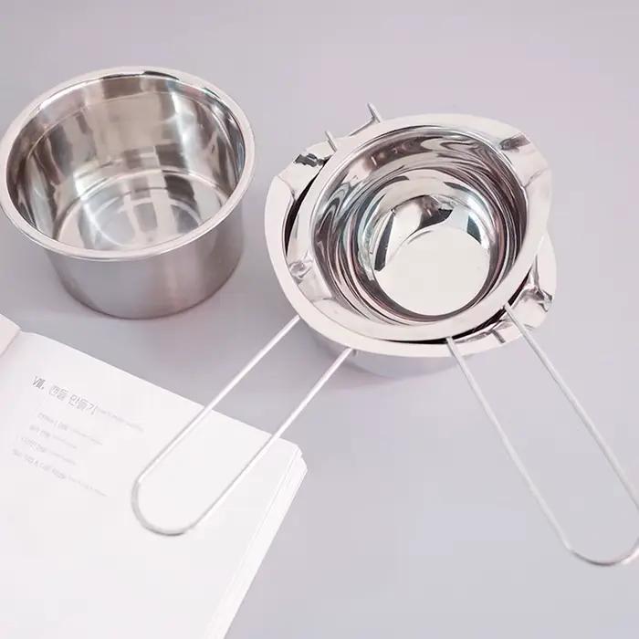 Chaudière de fusion de cire de bougie 400/600ml avec poignée résistante à la chaleur pour fabrication de bougies et fondue de chocolat occassions familiales et créatives
