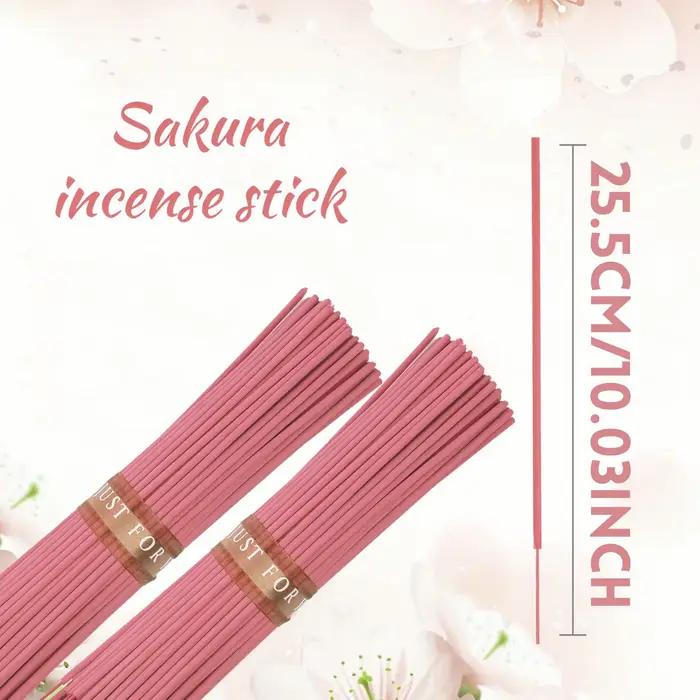 Bâtons parfumés naturels en fleurs de cerisier douces encens japonais bâton d'encens aromatique pour salon détente sophistiqué