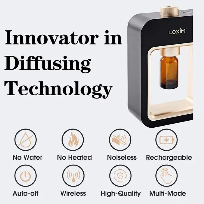 Diffuseur d'arôme nébulisant pour château essentiel, machine d'aromathérapie portable et silencieux, blanc, pour détente et bien-être à la maison et en déplacement