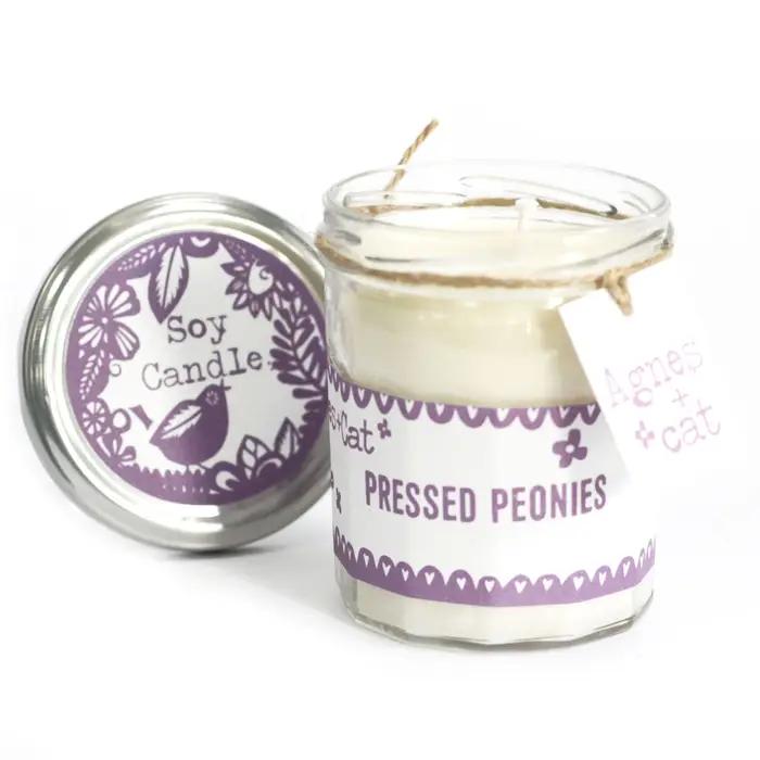 Jam Jar Candle - Pressed Peonie