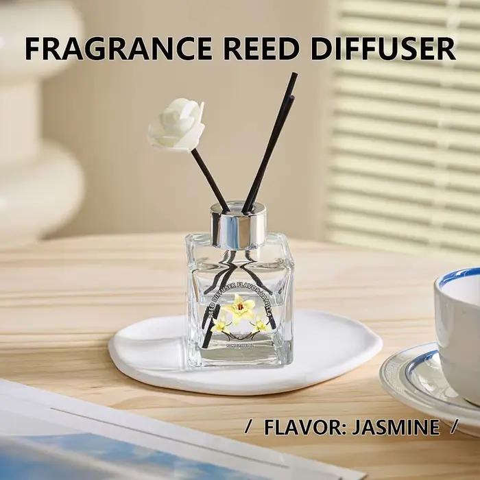 Diffuseur de roseaux de fleurs parfum vanille capacité 100ml couleurs bourgogne gris clair foncé lavande orange vert armée jaune kaki prune vert clair pour décoration intérieure spa salon thé bien-être maison