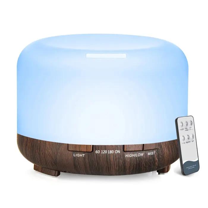 Diffuseur d'arôme 500ML avec humidificateur pour qualité de l'air et bien-être à domicile six huiles essentielles options occasionnels relaxantes