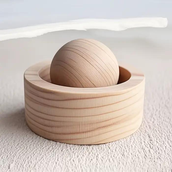Ensemble de diffuseur d'aromathérapie en bois naturel avec bouteilles d'huile essentielle – Améliore