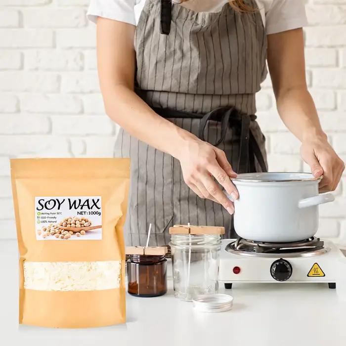 100g-1000g cire de soja naturelle bricolage bougies faites à la main artisanat faisant des fournitures 100% flocons