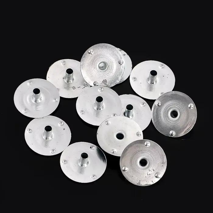 Base de Support de mèche de bougie en métal, 50 pièces, Support de mèche de cire, accessoires de fond, bougie aromatique, matériaux de bricolage faits à la main