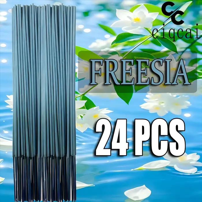 Bâtons d'encens faits à la main au parfum de freesia, 25. Bâtonnets d'encens en bambou de haute qual
