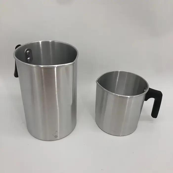 Pot de fusion de bougie en acier inoxydable, tasse de fusion d'avertissement, pot verseur exécutif pour la maison, bricolage, 1.2 L, 3L