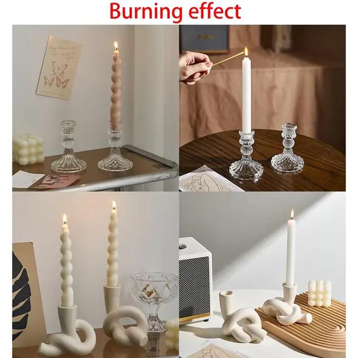 Bougies Pilier Spirales Classiques Longues Cire de Paraffine Pour Décoration Maison Occasions Spéciales Soirées Romantiques