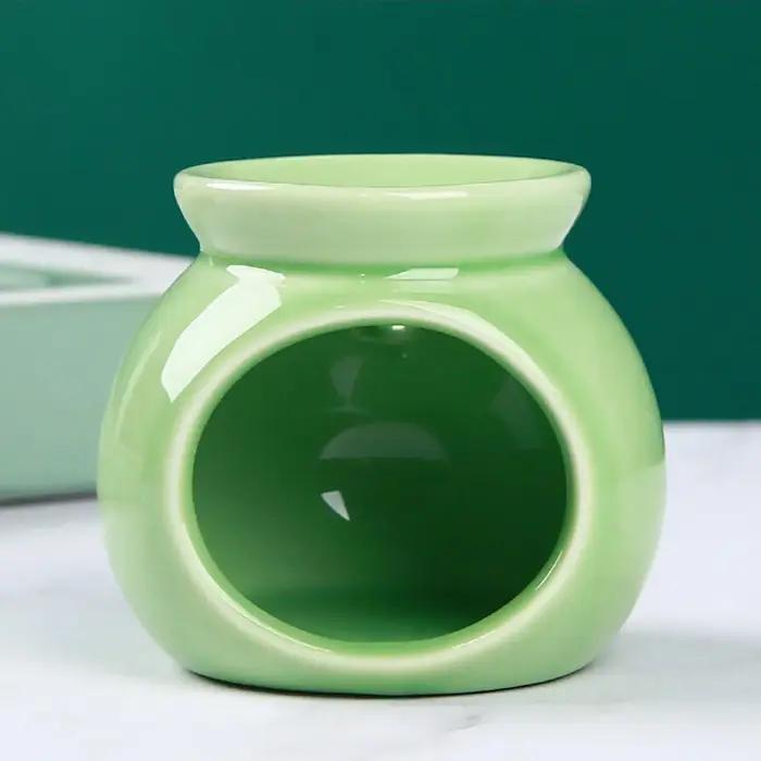 Encensoir en céramique Kesoto, brûleur à huile essentielle, diffuseur de parfum, bougeoir parfumé pour salon, cuisine, porche, multicolore, facile à utiliser, élégant pour décorer et parfumer la maison