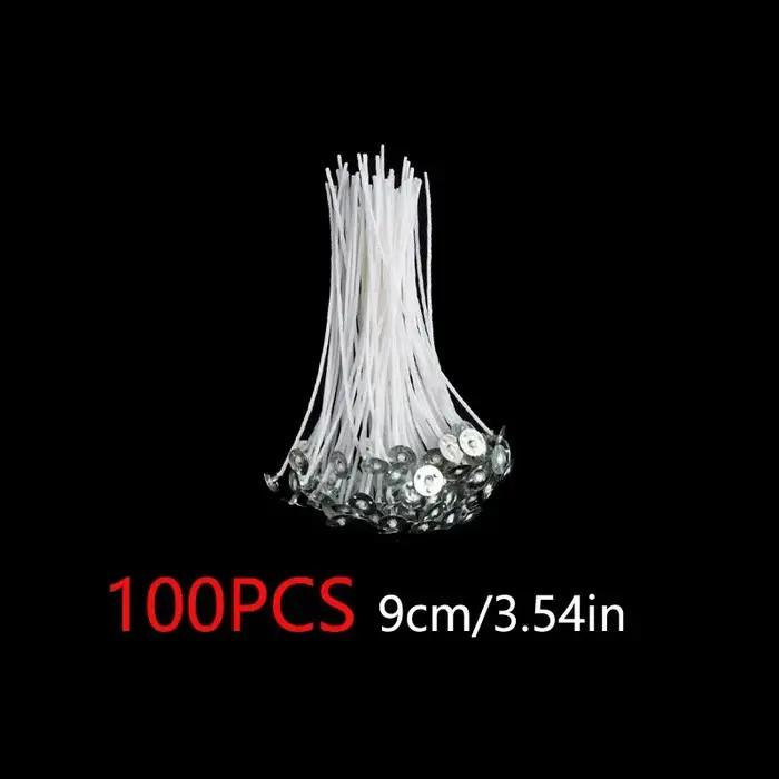 Mèche de bougie pour cire de paraffine, 100 pièces, mèche de beurre, matériel de bricolage