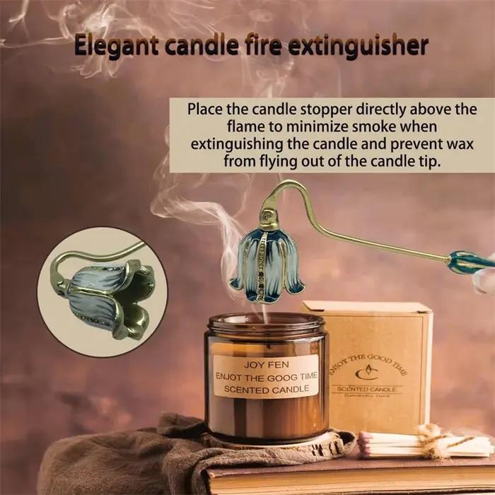 Éteignoir de bougie en métal avec long manche pour amateurs de bougies, décoration intérieure élégante, idéal pour fêtes et cadeaux