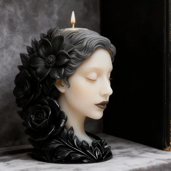 Ces moules à bougies de déesse florale d'art de niche sont résistants à la chaleur et réutilisables, réalisent parfaits pour les bougies parfumées DIY et Mor