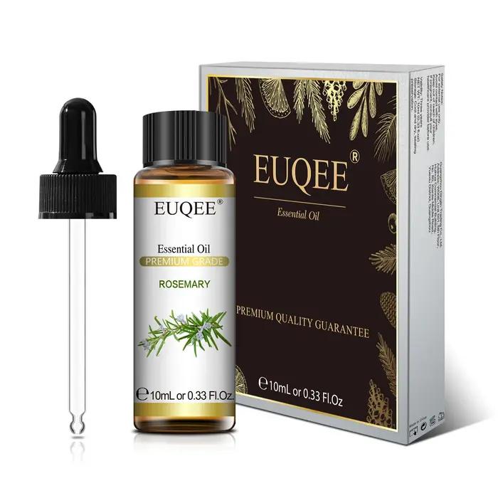 EUQEE 10ml huile essentielle végétale naturelle avec compte-gouttes pour diffuseur humidificateur lavande jasmin Eucalyptus vanille huiles essentielles