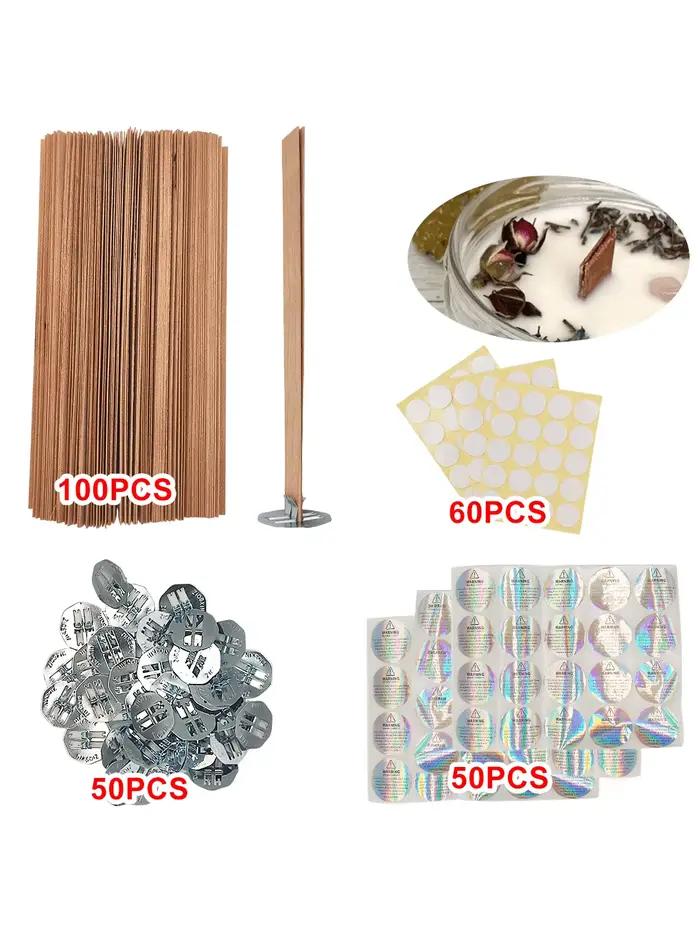 100 pièces/200 pièces pour mèches de bougies en bois de cerisier pour bougies, mèches de bougies en