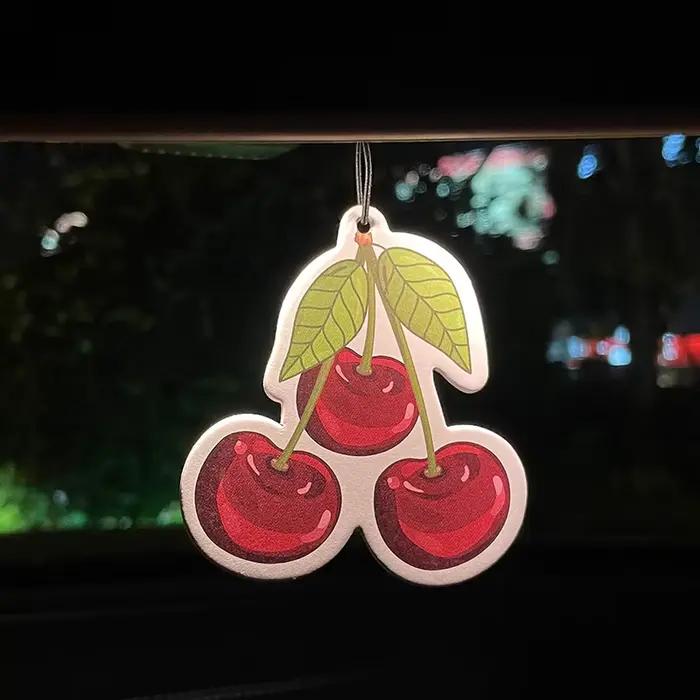 Tablettes parfumées pour voiture (tendance internationale) aux senteurs de cerise, de freesia et de poire anglaise, désodorisant pour armoire, parfum, décoration pour rétroviseur, pendentif pour intér