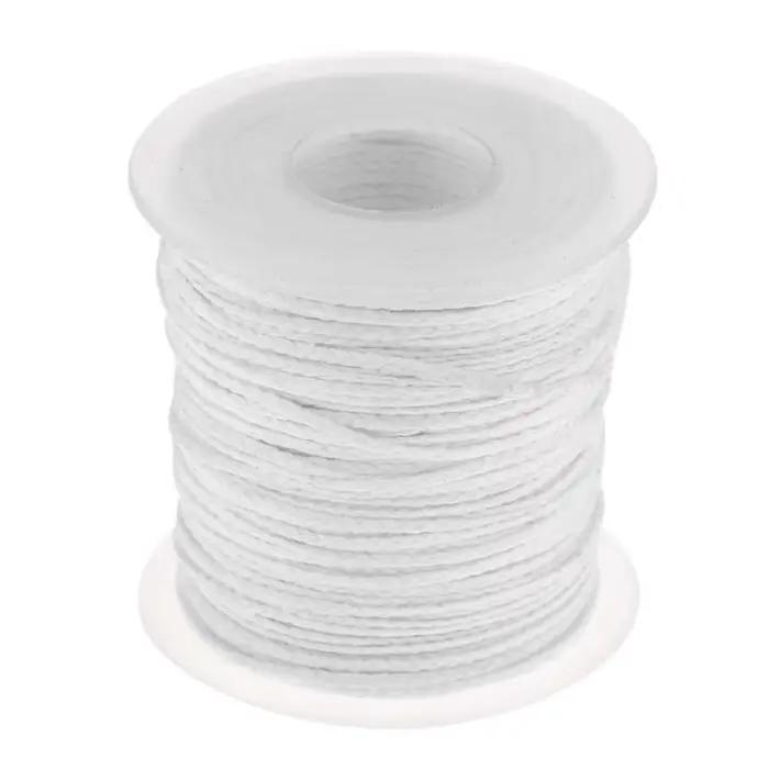 Bobine de 61m de mèche de bougie en coton pour fabrication de bougies et lampes à huile DIY pour décoration de maison et événements spéciaux