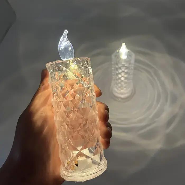 Jésus Christ bougies lampe LED photophore romantique pilier lumière à piles créatif sans flamme électronique