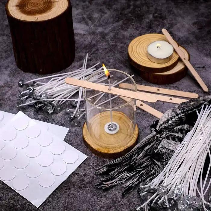 Mèches de bougie en fil de coton ciré multicolores pour fabrication artisanale et personnalisation d'ambiance à la maison ou en cadeau unique