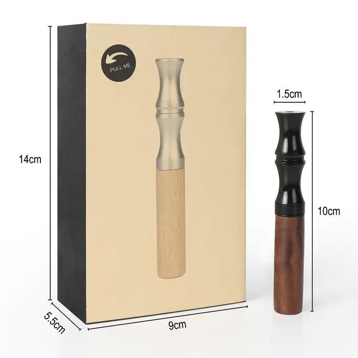 Inhalateur d'Arômes Premium en Bois avec Filtres de Cartouche aux Saveurs Variées pour Relaxation Quotidienne et Amélioration du Bien-être Mental