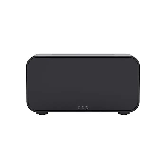 Diffuseur d'arôme de flamme 3D humidificateur avec veilleuse pour chambre à coucher maison et bureau blanc ou noir