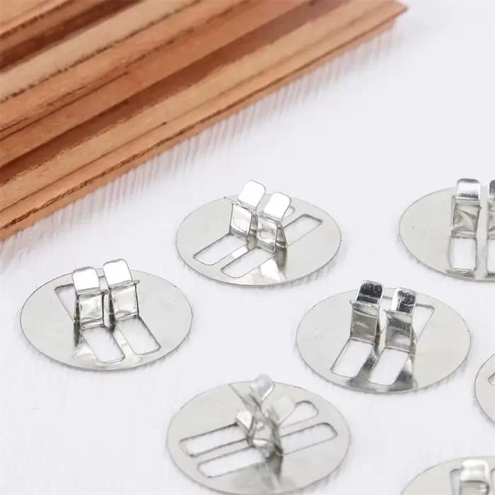 Support de mèche, base fixe de mèche de bougie à noyau en bois