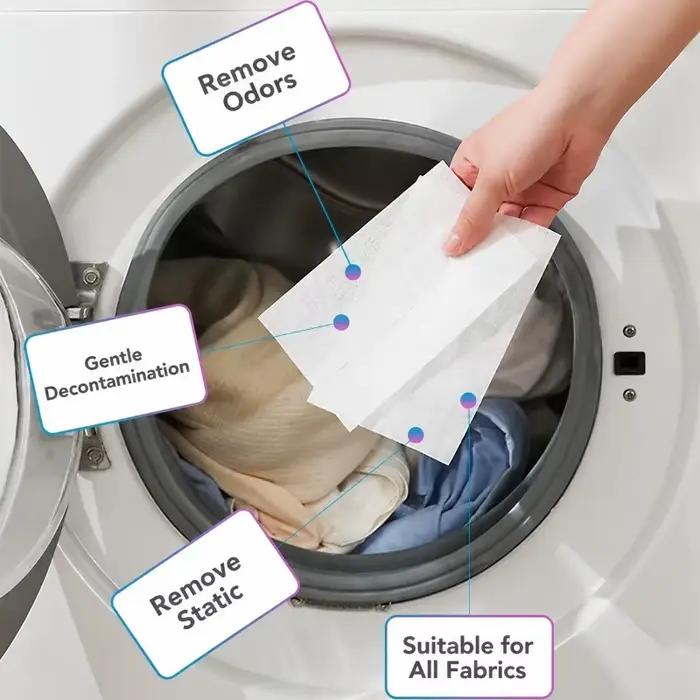 Feuilles parfumées pour sèche-linge, adoucissant en papier pour sèche-linge, tablettes parfumées pour le séchage des vêtements, antistatiques spéciales pour la lessive domestique